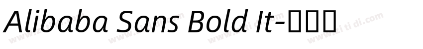 Alibaba Sans Bold It字体转换